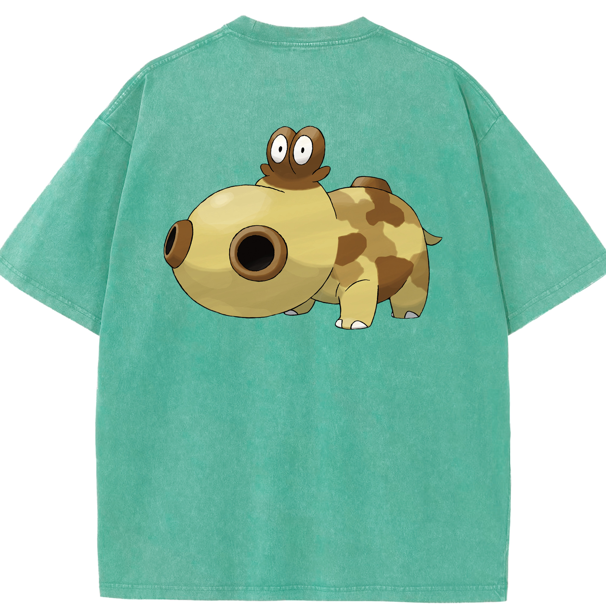 （画像用） ポケットモンスター Pokémon 綿100% ヴィンテージ風 半袖Tシャツ（背面プリント）